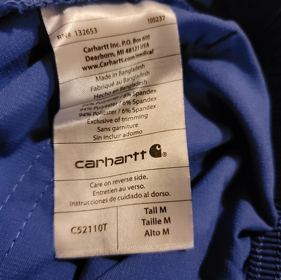COPY - NWT Women's Carhartt Scrubs size medium tall - Picture 8 of 10